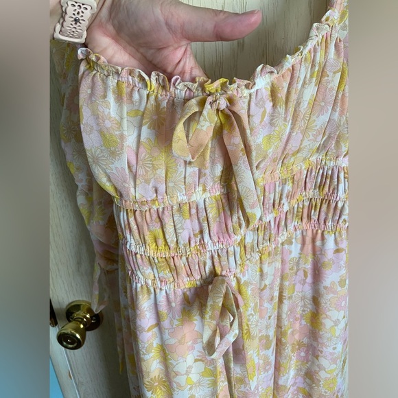 For Love & Lemons Eden Silk-Blend Midi Dress Women's sz Small READ - Picture 3 of 16